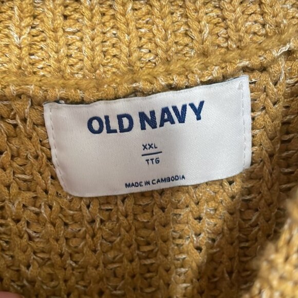 NWT Old Navy Mustard Knit Sweater Vest - Picture 7 of 8